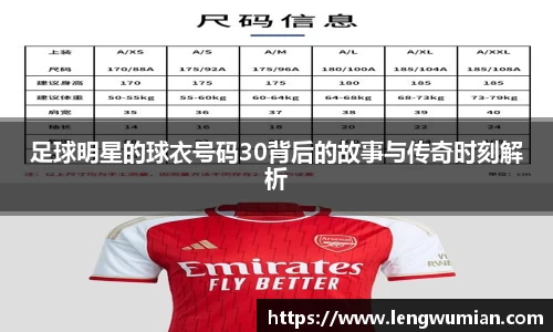 足球明星的球衣号码30背后的故事与传奇时刻解析
